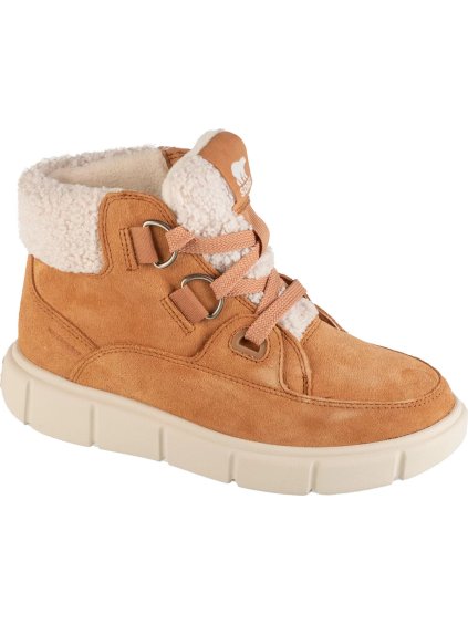 SVĚTLE HNĚDÉ DÁMSKÉ ZIMNÍ KOTNÍKOVÉ BOTY SOREL EXPLORER III NW LACE WP