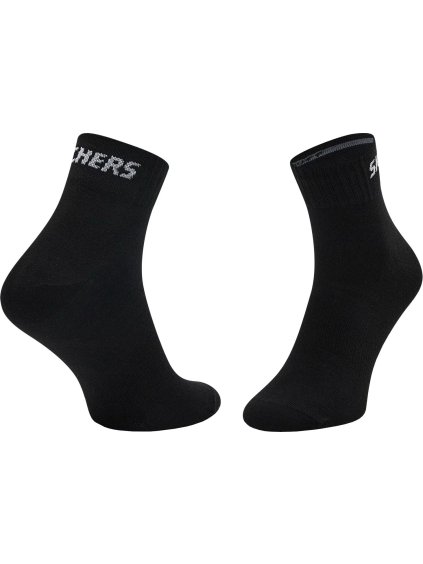 ČERNÉ SPORTOVNÍ PONOŽKY SKECHERS 3PPK UNISEX MESH VENTILATION QUARTER SOCKS