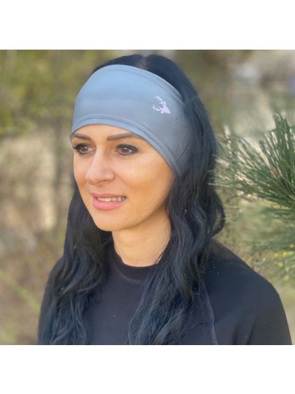 ŠEDÁ FUNKČNÍ ČELENKA S POTISKEM