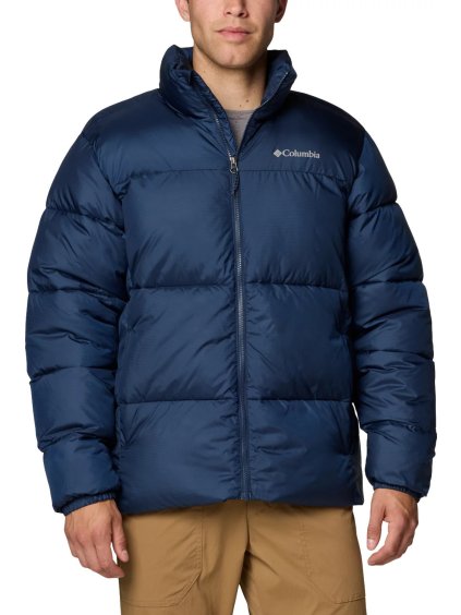 TMAVĚ MODRÁ PÁNSKÁ ZIMNÍ PROŠÍVANÁ BUNDA COLUMBIA PUFFECT III JACKET