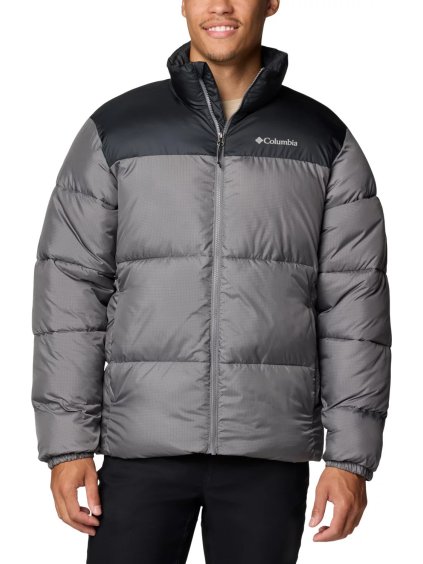 ŠEDO-ČERNÁ PÁNSKÁ ZIMNÍ PROŠÍVANÁ BUNDA COLUMBIA PUFFECT III JACKET