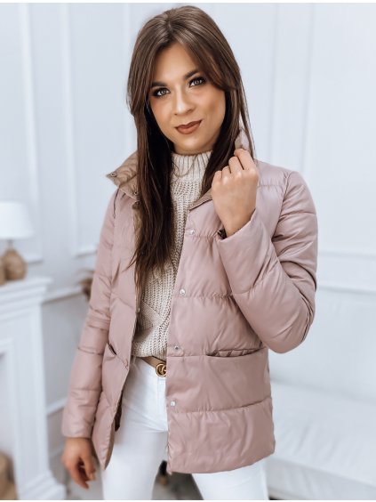 (VEL. XL) SVĚTLE RŮŽOVÁ PŘECHODOVÁ BUNDA IRINA