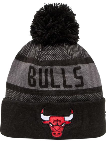 ČERNO-ŠEDÁ PÁNSKÁ ČEPICE NEW ERA JAKE CUFF BEANIE CHICAGO BULLS HAT
