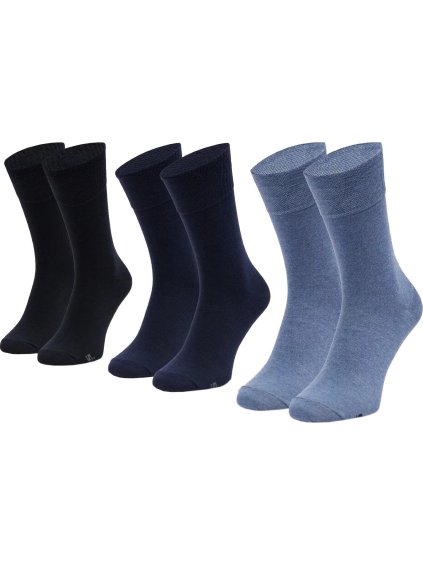 PÁNSKÉ VYSOKÉ PONOŽKY SKECHERS 3PK MEN'S BASIC SOCKS