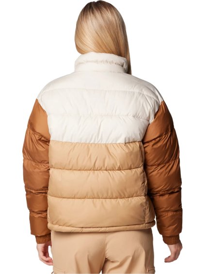 BÉŽOVO-HNĚDÁ DÁMSKÁ ZIMNÍ PROŠÍVANÁ BUNDA COLUMBIA PIKE LAKE II CROPPED JACKET