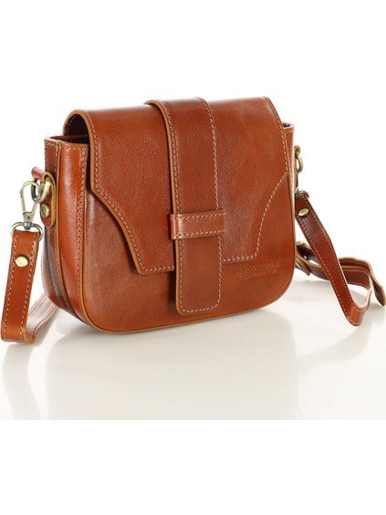 MAZZINI VERONA HNĚDÁ DÁMSKÁ KOŽENÁ CROSSBODY KABELKA