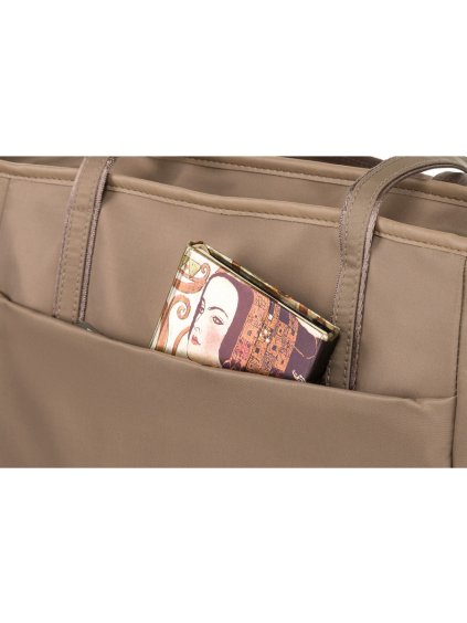 BÉŽOVÁ SHOPPER KABELKA NA ZIP PETERSON