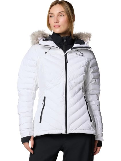 BÍLÁ DÁMSKÁ ZIMNÍ PROŠÍVANÁ BUNDA COLUMBIA BIRD MOUNTAIN III INSULATED JACKET (Velikost L)