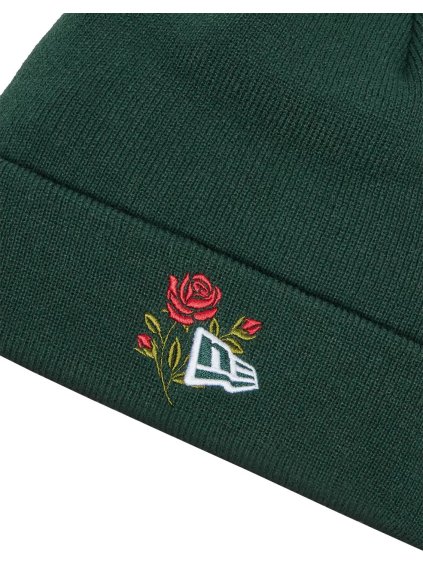 TMAVĚ ZELENÁ DÁMSKÁ ČEPICE NEW ERA ROSE ICON CUFF KNIT BEANIE HAT