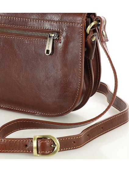 MARCO MAZZINI HNĚDÁ ELEGANTNÍ CROSSBODY KABELKA