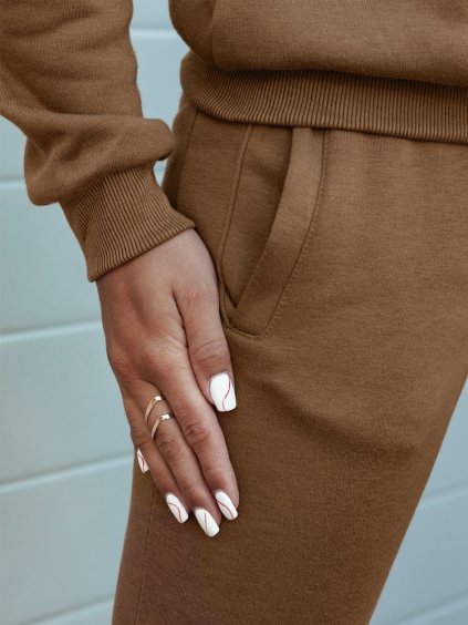 DÁMSKÁ HNĚDÁ MIKINA BEZ KAPUCE FASHION II