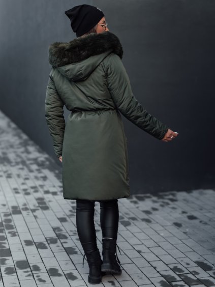 ZELENO-ČERNÁ DÁMSKÁ ZIMNÍ OBOUSTRANNÁ BUNDA TRENDNEL