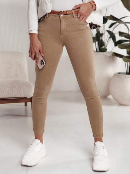 BÉŽOVÉ DÁMSKÉ SKINNY DŽÍNY CLARET