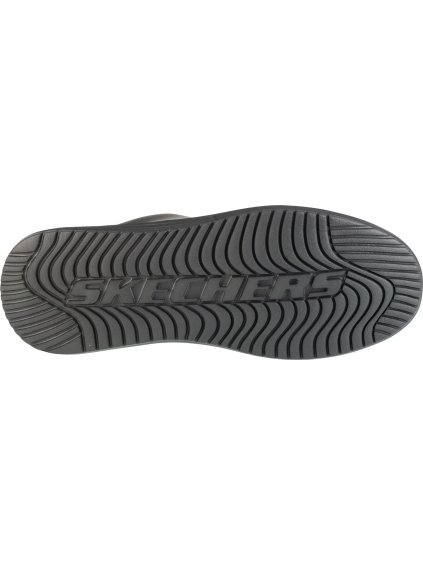 ČERNÉ PÁNSKÉ KOŽENÉ KOTNÍKOVÉ BOTY SKECHERS PROVEN - YERMO
