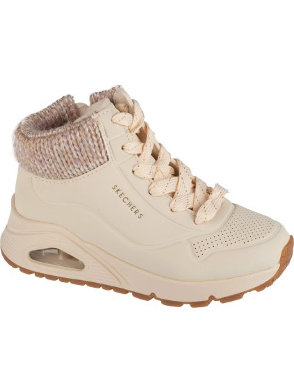 BÉŽOVÉ KOTNÍKOVÉ ZIMNÍ TENISKY SKECHERS UNO GEN1 - DARLING DAZE