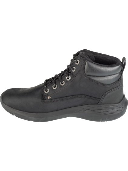 ČERNÉ PÁNSKÉ KOŽENÉ KOTNÍKOVÉ BOTY SKECHERS PARSON - EDERIC