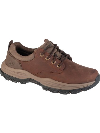 TMAVĚ HNĚDÉ PÁNSKÉ KOŽENÉ TENISKY SKECHERS KNOWLSON - LELAND