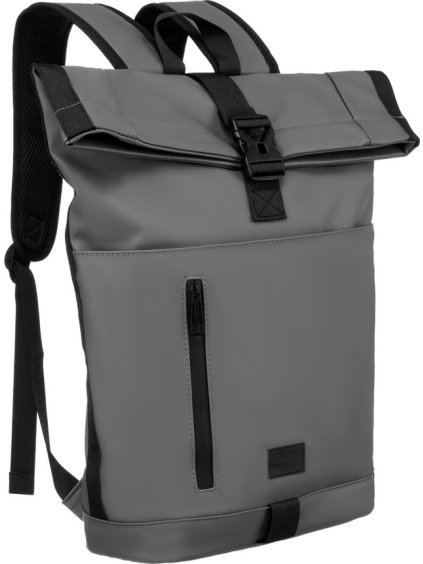 VELKÝ ŠEDÝ BATOH S KAPSOU NA NOTEBOOK PETERSON (Velikost ONE SIZE)
