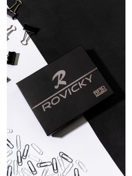 ROVICKY PÁNSKÁ VERTIKÁLNÍ KOŽENÁ PENĚŽENKA S RFID L239