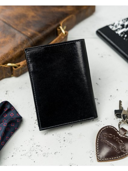 ROVICKY ČERNÁ PROSTORNÁ PÁNSKÁ PENĚŽENKA S RFID L238 (Velikost ONE SIZE)