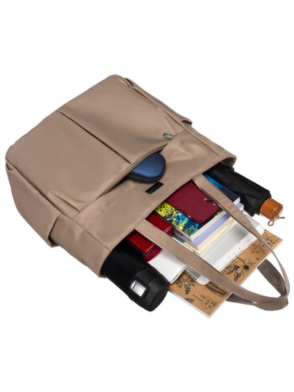 PETERSON DÁMSKÁ PROSTORNÁ BÉŽOVÁ SHOPPER KABELKA (Velikost ONE SIZE)