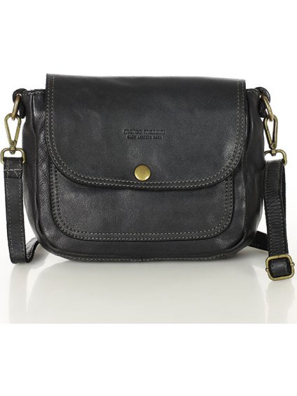 MARCO MAZZINI ČERNÁ DÁMSKÁ CROSSBODY KABELKA S KLOPOU