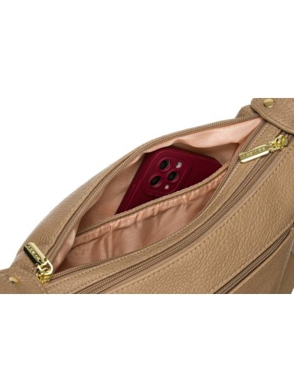 ROVICKY BÉŽOVÁ DÁMSKÁ CROSSBODY KABELKA S DLOUHÝM POPRUHEM (Velikost ONE SIZE)