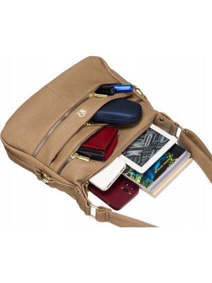 ROVICKY BÉŽOVÁ DÁMSKÁ CROSSBODY KABELKA S DLOUHÝM POPRUHEM (Velikost ONE SIZE)