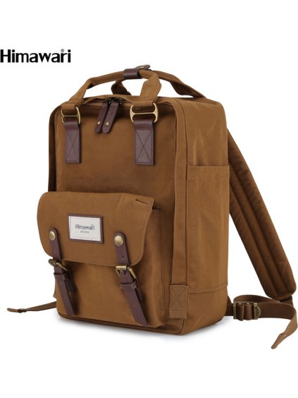 HIMAWARI HNĚDÝ STYLOVÝ BATOH S PŘIHRÁDKOU NA NOTEBOOK