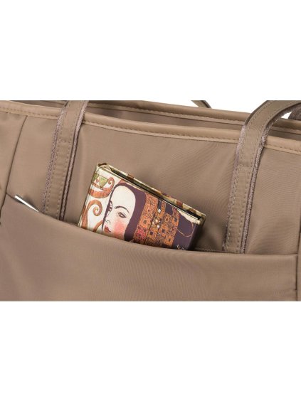 PETERSON BÉŽOVÁ DÁMSKÁ PROSTORNÁ SHOPPER KABELKA (Velikost ONE SIZE)