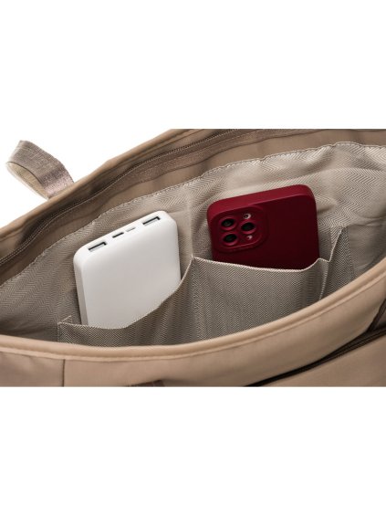 PETERSON BÉŽOVÁ DÁMSKÁ PROSTORNÁ SHOPPER KABELKA (Velikost ONE SIZE)