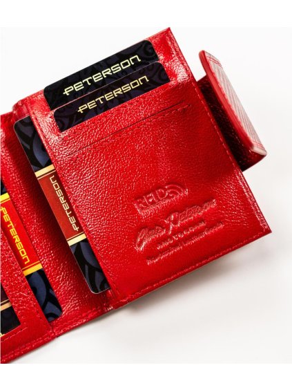 PETERSON ČERVENÁ DÁMSKÁ PENĚŽENKA S RFID Y752