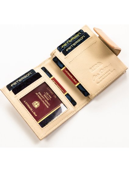 PETERSON ZLATÁ DÁMSKÁ PENĚŽENKA S RFID Y751