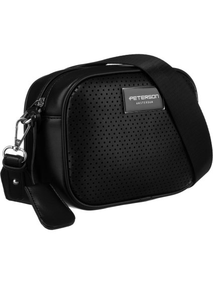 PETERSON ČERNÁ DÁMSKÁ CROSSBODY KABELKA SE ŠIROKÝM POPRUHEM (Velikost ONE SIZE)