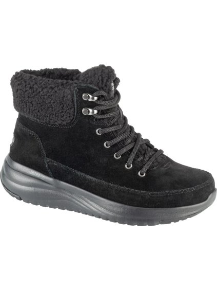 ČERNÉ DÁMSKÉ ZIMNÍ KOTNÍKOVÉ TENISKY SKECHERS ON-THE-GO STELLAR - WINTERIZE