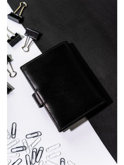 ROVICKY ČERNÁ KOŽENÁ PÁNSKÁ PENĚŽENKA S RFID L252