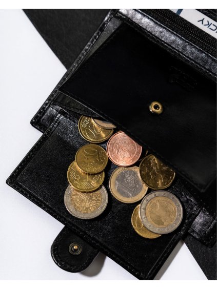 ROVICKY ČERNÁ KOŽENÁ PÁNSKÁ PENĚŽENKA S RFID L252