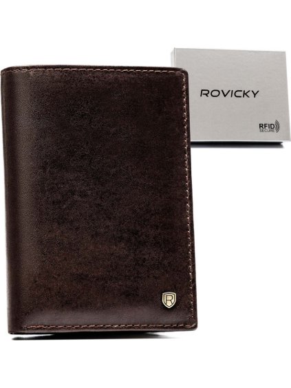 ROVICKY TMAVĚ HNĚDÁ VELKÁ PÁNSKÁ PENĚŽENKA L251