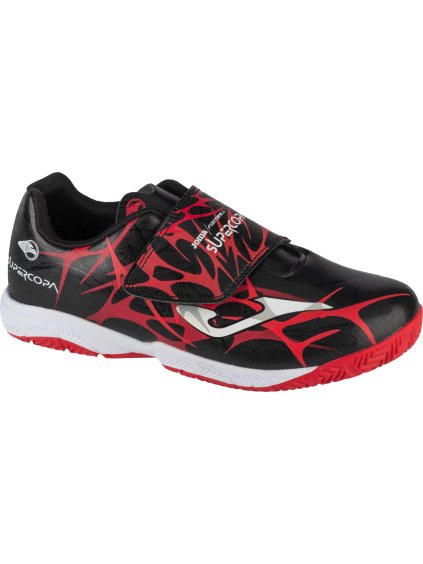 ČERNO-ČERVENÉ CHLAPECKÉ SÁLOVÉ TENISKY JOMA SUPER COPA JR 2501 INV