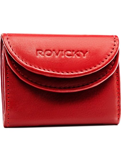 ROVICKY ČERVENÁ MALÁ KOŽENÁ PENĚŽENKA NA MINCE V310 (Velikost ONE SIZE)