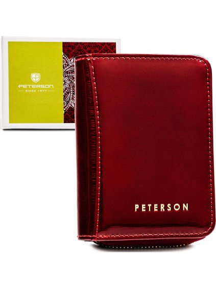 PETERSON VÍNOVÁ DÁMSKÁ LAKOVANÁ PENĚŽENKA S RFID Y784