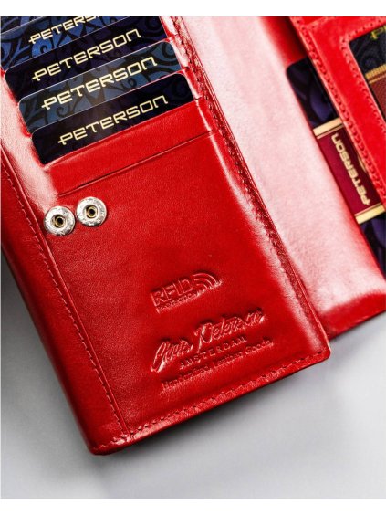 PETERSON STYLOVÁ ČERVENÁ DÁMSKÁ PENĚŽENKA S RFID Y781 (Velikost ONE SIZE)