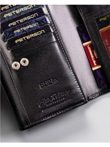 PETERSON STYLOVÁ ČERNÁ DÁMSKÁ PENĚŽENKA S RFID Y782