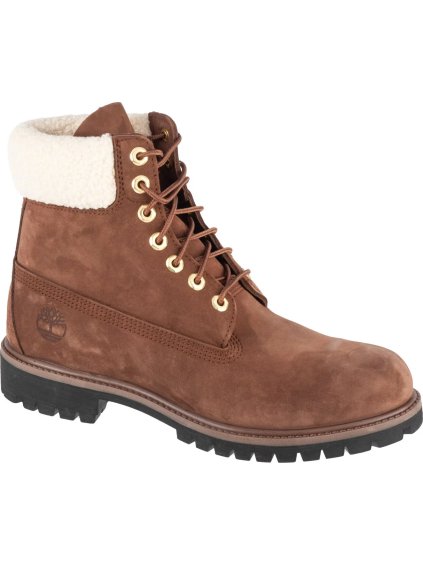 HNĚDÉ PÁNSKÉ KOTNÍKOVÉ BOTY TIMBERLAND PREMIUM 6 IN WP BOOT