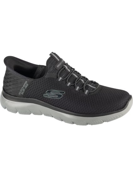 ČERNÉ PÁNSKÉ TENISKY SKECHERS SLIP-INS SUMMITS - HIGH RANGE