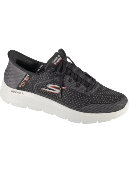 ČERNÉ PÁNSKÉ TENISKY SKECHERS SLIP-INS: GO WALK FLEX - NEW WORLD (Velikost 41)