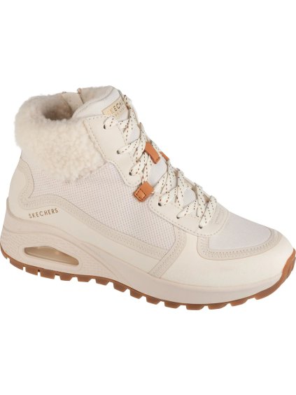 SMETANOVÉ DÁMSKÉ ZIMNÍ KOTNÍKOVÉ TENISKY SKECHERS UNO RUGGED - FALL AIR