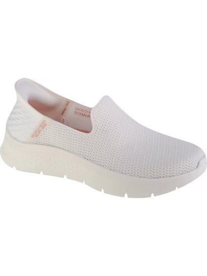 SMETANOVÉ DÁMSKÉ TENISKY SKECHERS SLIP-INS: GO WALK FLEX - RELISH (Velikost 36)