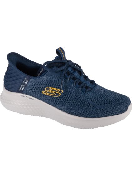 TMAVĚ MODRÉ PÁNSKÉ BĚŽECKÉ TENISKY SKECHERS SLIP-INS: SKECH-LITE PRO - PRIMEBASE (Velikost 39,5)