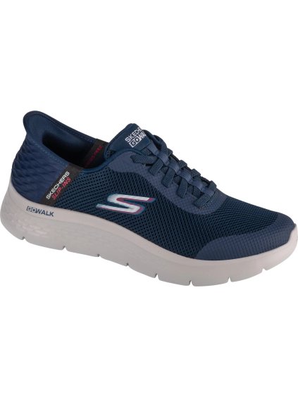 TMAVĚ MODRÉ PÁNSKÉ TENISKY SKECHERS SLIP-INS: GO WALK FLEX - HANDS UP (Velikost 40)